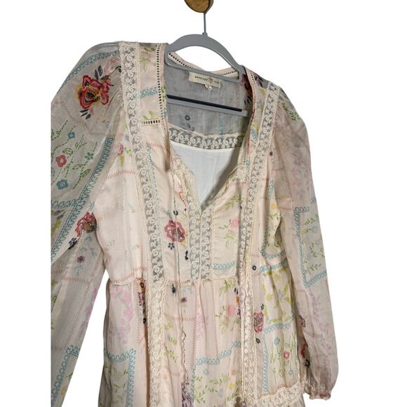 Penelope Rose floral print tiered mini dress fairycore - Picture 4 of 8